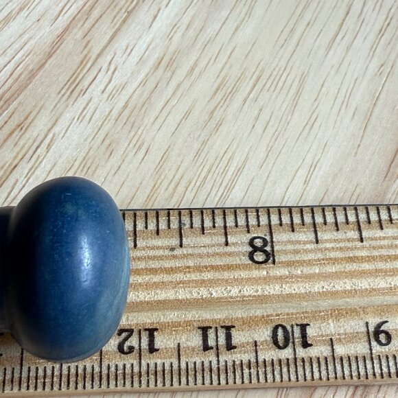 5 Oxford Hall Teaspoons Blue Handles 7-1/4" Vintage Retro Flatware Durable - Picture 10 of 10